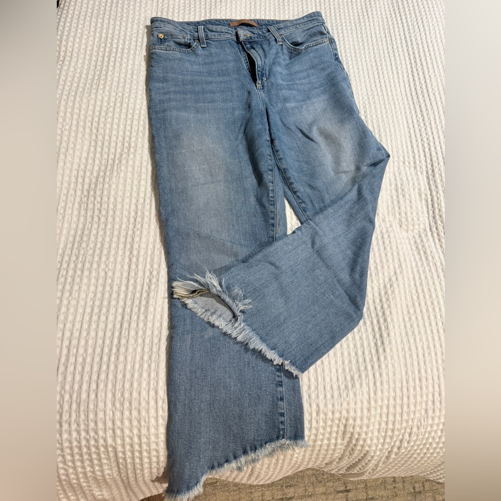 Joe's Jeans Light Blue Flare with Frayed Hem